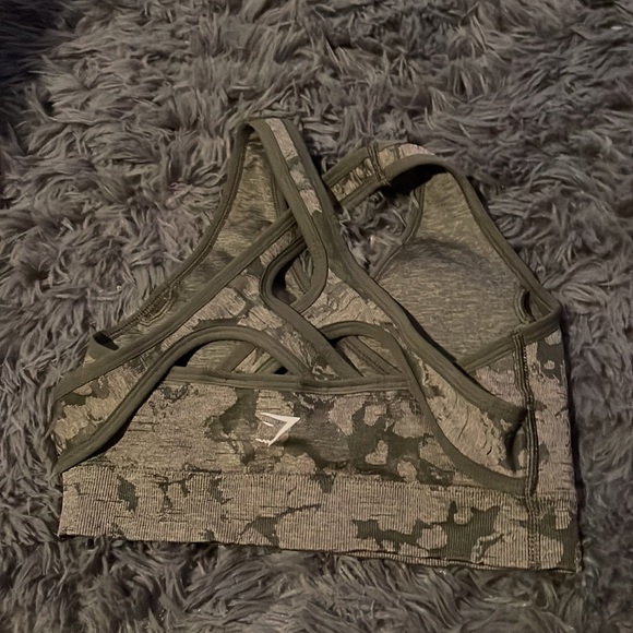gymshark green camo sports bra - Picture 2 of 2